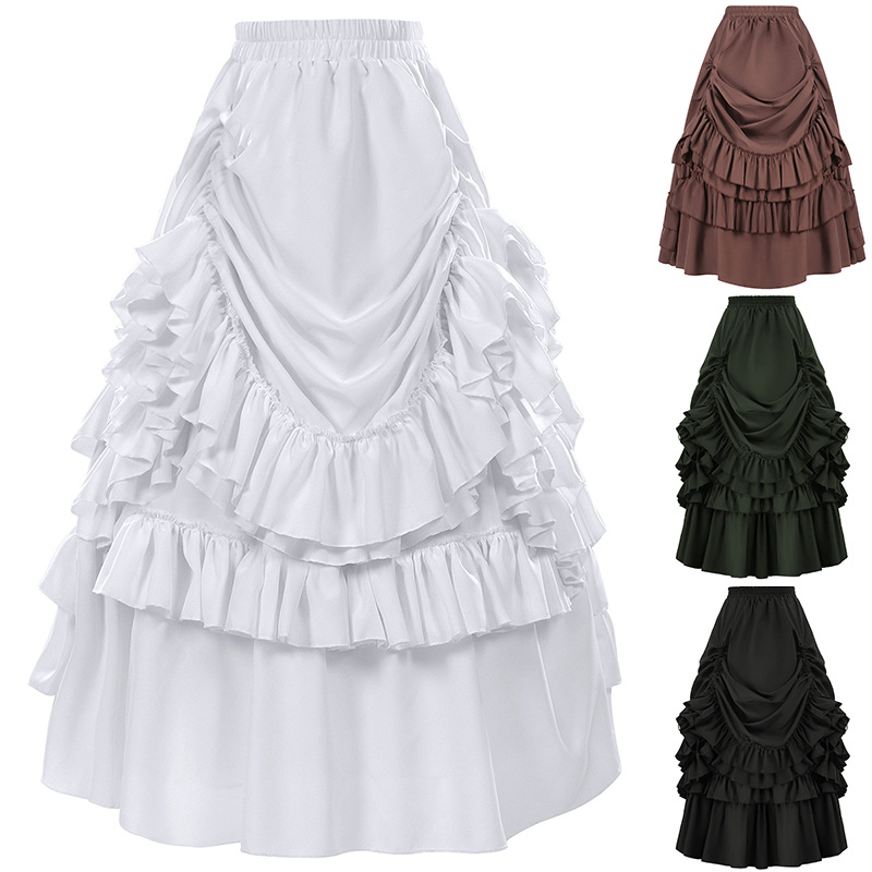 Women'S Fashion Victorian Era - Saia Curta Estilo Gótico Retrô para