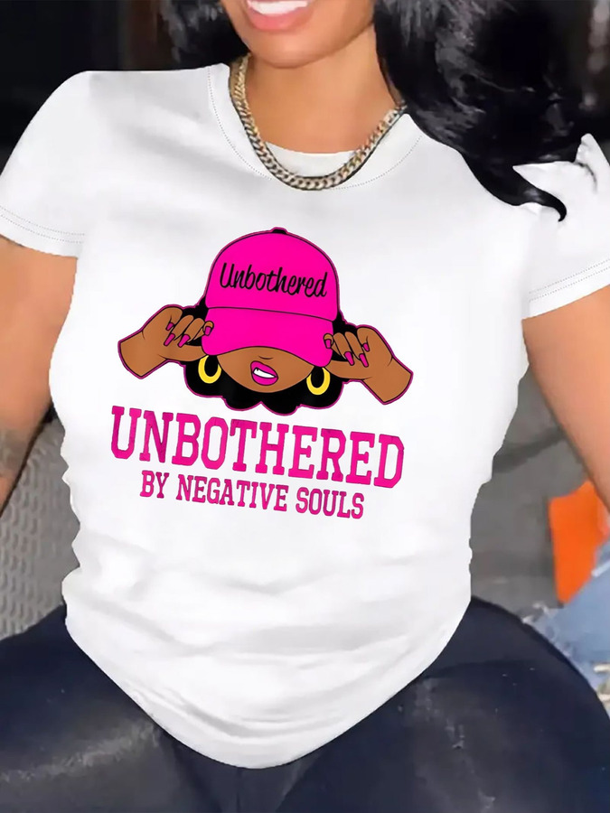 Women'S Fashion Trends Summer 2025 - Camiseta Feminina Confortável com Gola Redonda,
