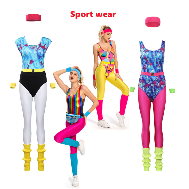 Women'S Fashion From The 80S - Feminino retro 80s 90s bodysuit cosplay