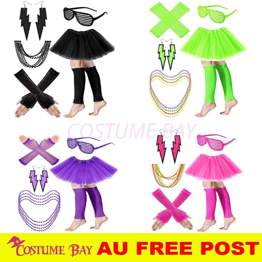 Women'S Fashion From The 80S - Saia Tutu Neon dos Anos 80