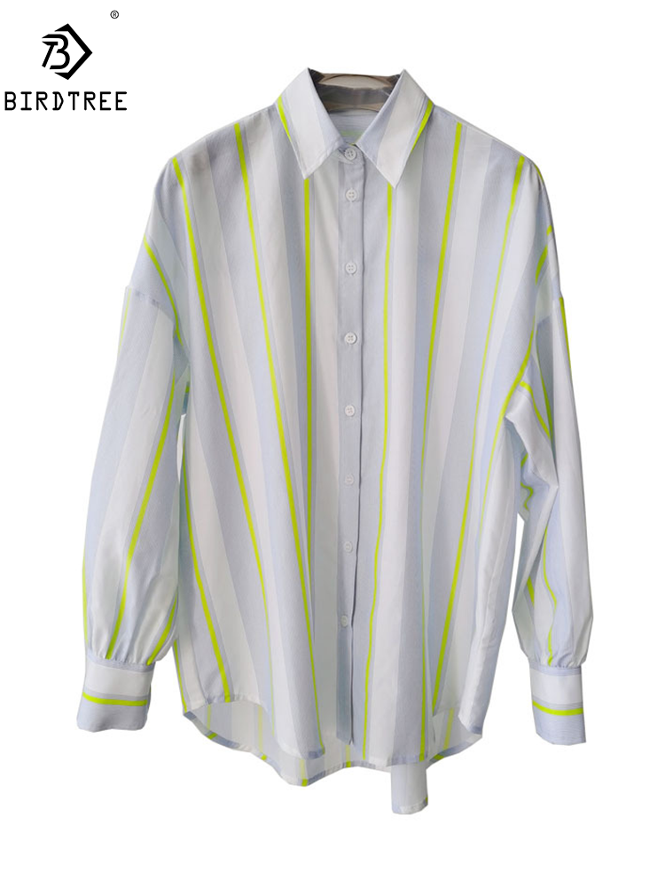 Women'S Fashion Trends Spring 2026 - BirdTree, Camisa Elegante de Seda Real