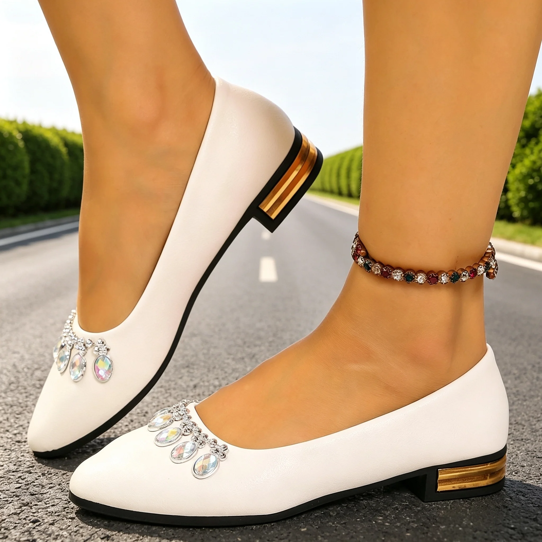 Women'S Fashion Gym Shoes - Sapatilhas Femininas de Bico Fino, Tamanhos