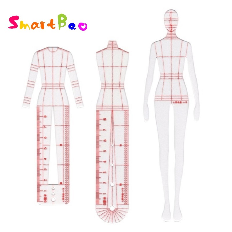 Women Fashion Figure Template - Moda feminina desenho régua figura modelo