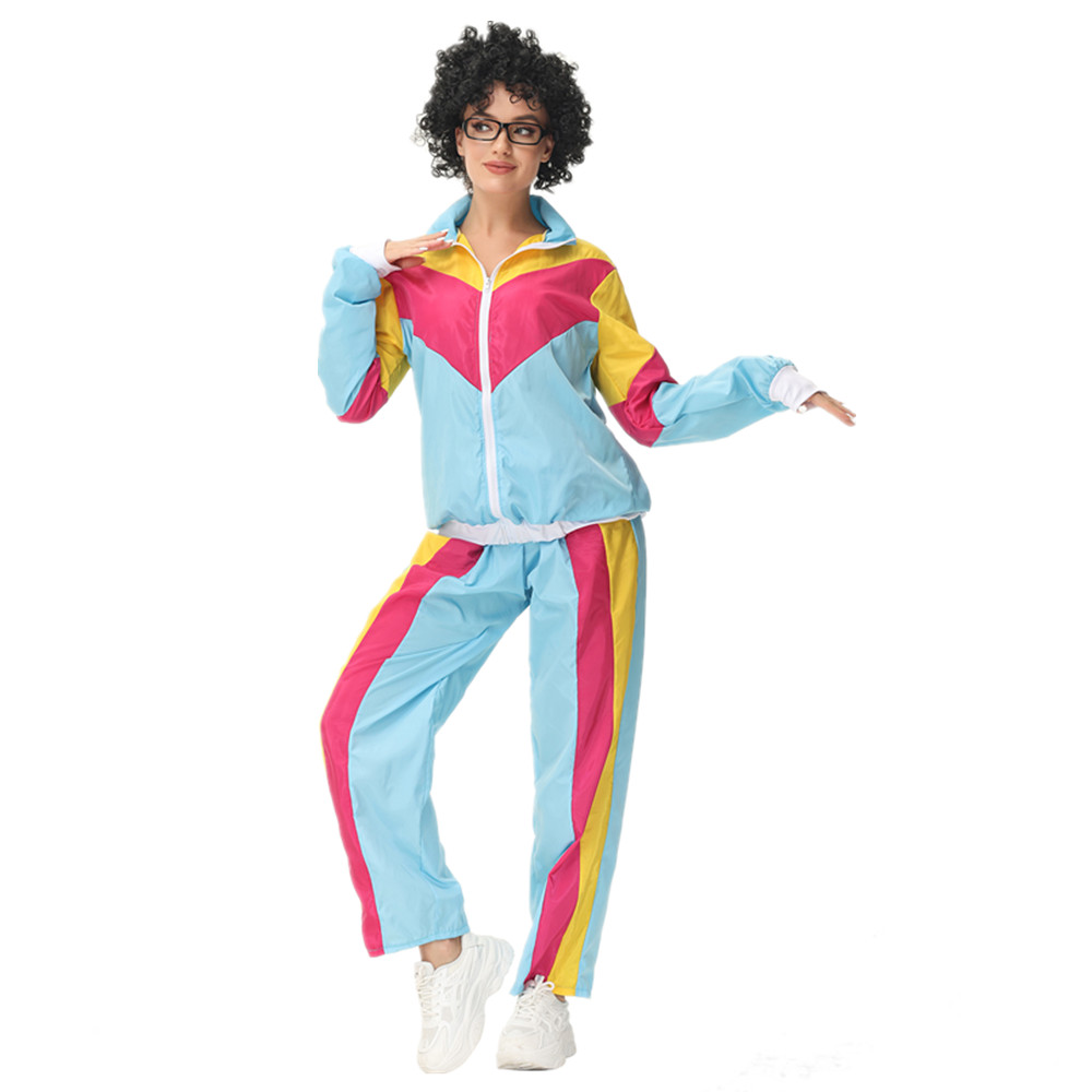 Women'S Fashion From The 80S - Discoteca Hippie Cosplay para Mulher, Fato