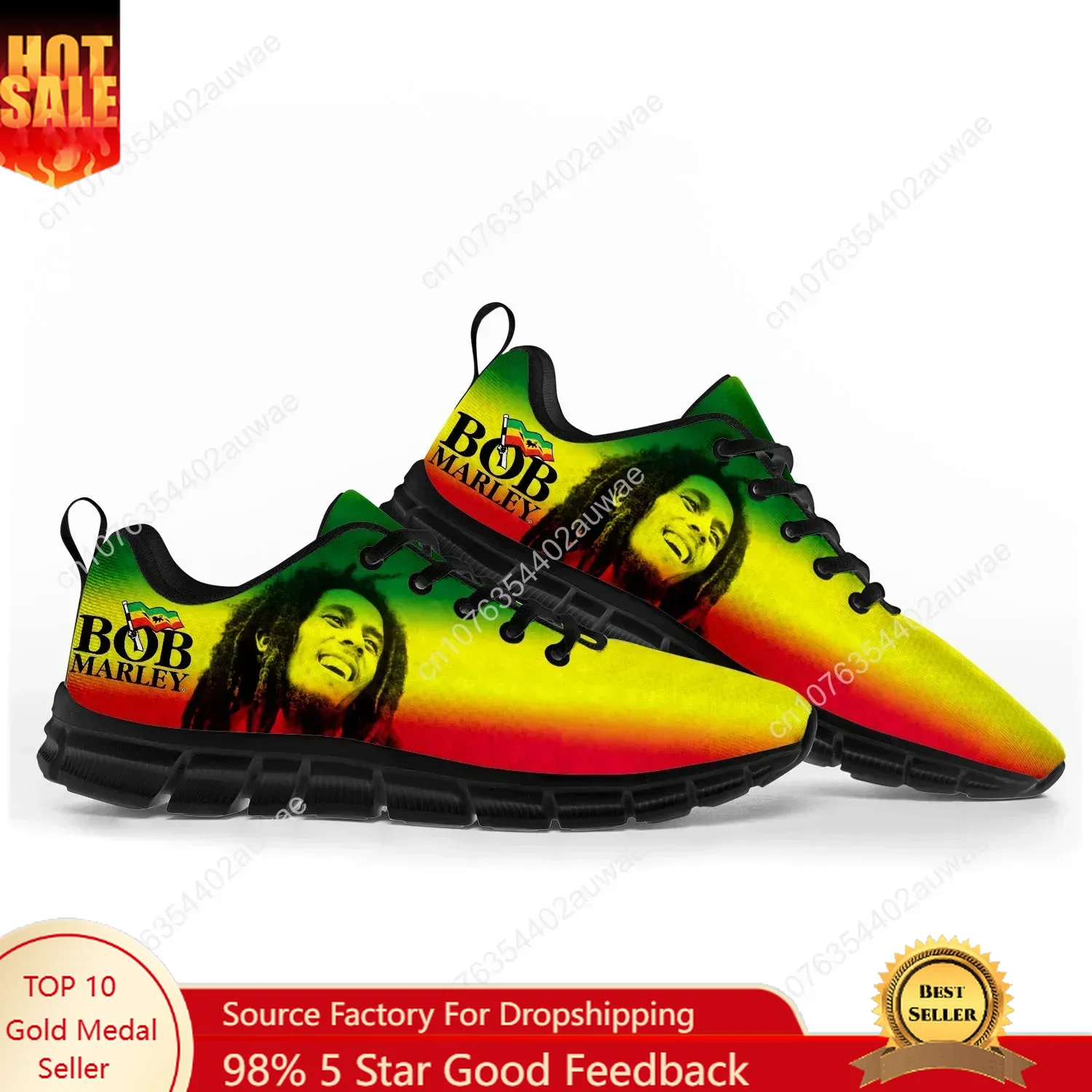 Women'S Fashion Gym Shoes - Bob marley reggae rasta música cantor