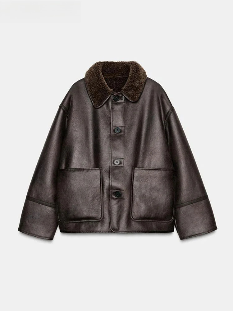 Moda dupla face sólida jaqueta - Women'S Fashion Utility Jacket avaliação e preço