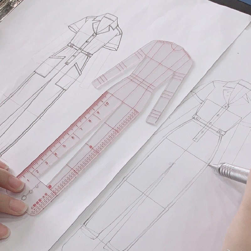 Moda feminina desenho régua fi - Women Fashion Figure Template avaliação e preço