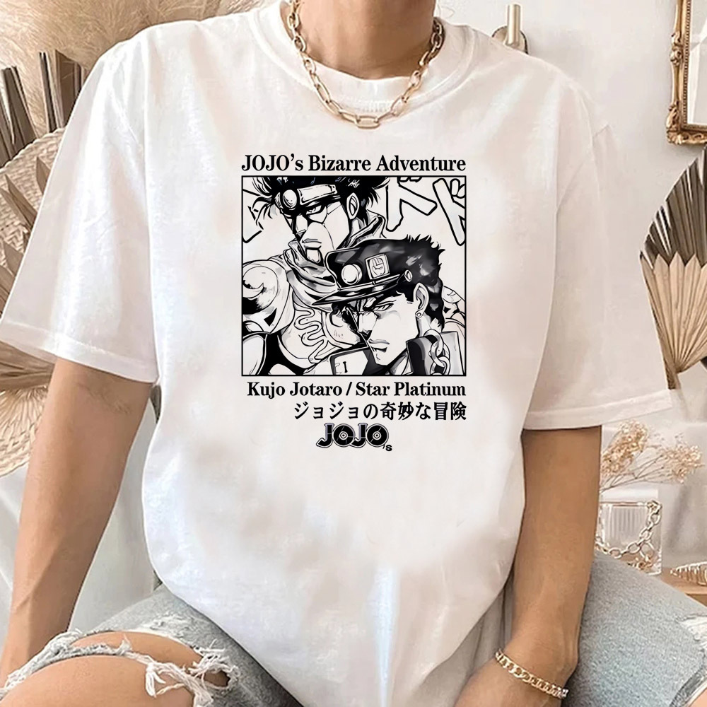 Jojo bizarre aventura camisa f - Women'S Fashion From The 80S avaliação e preço