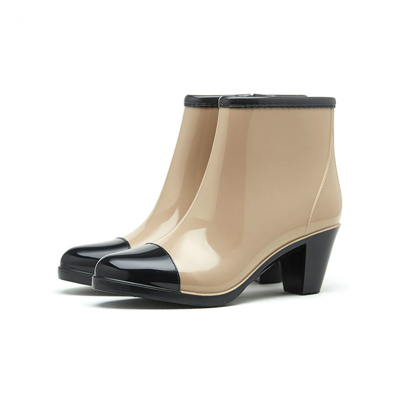 Lado zíper moda botas de chuva - Women'S Fashion Gumboots avaliação e preço