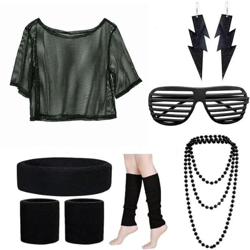 Conjunto de Fantasia Hippie Di - Women'S Fashion From The 80S avaliação e preço