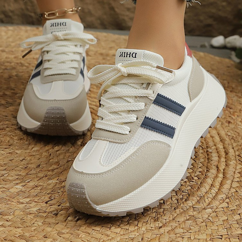 Moda respirável malha esportiv - Women'S Fashion Gym Shoes avaliação e preço