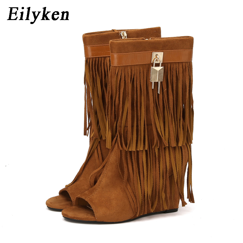 Sandálias de Salto Alto com Fr - Women'S Fashion Boots avaliação e preço