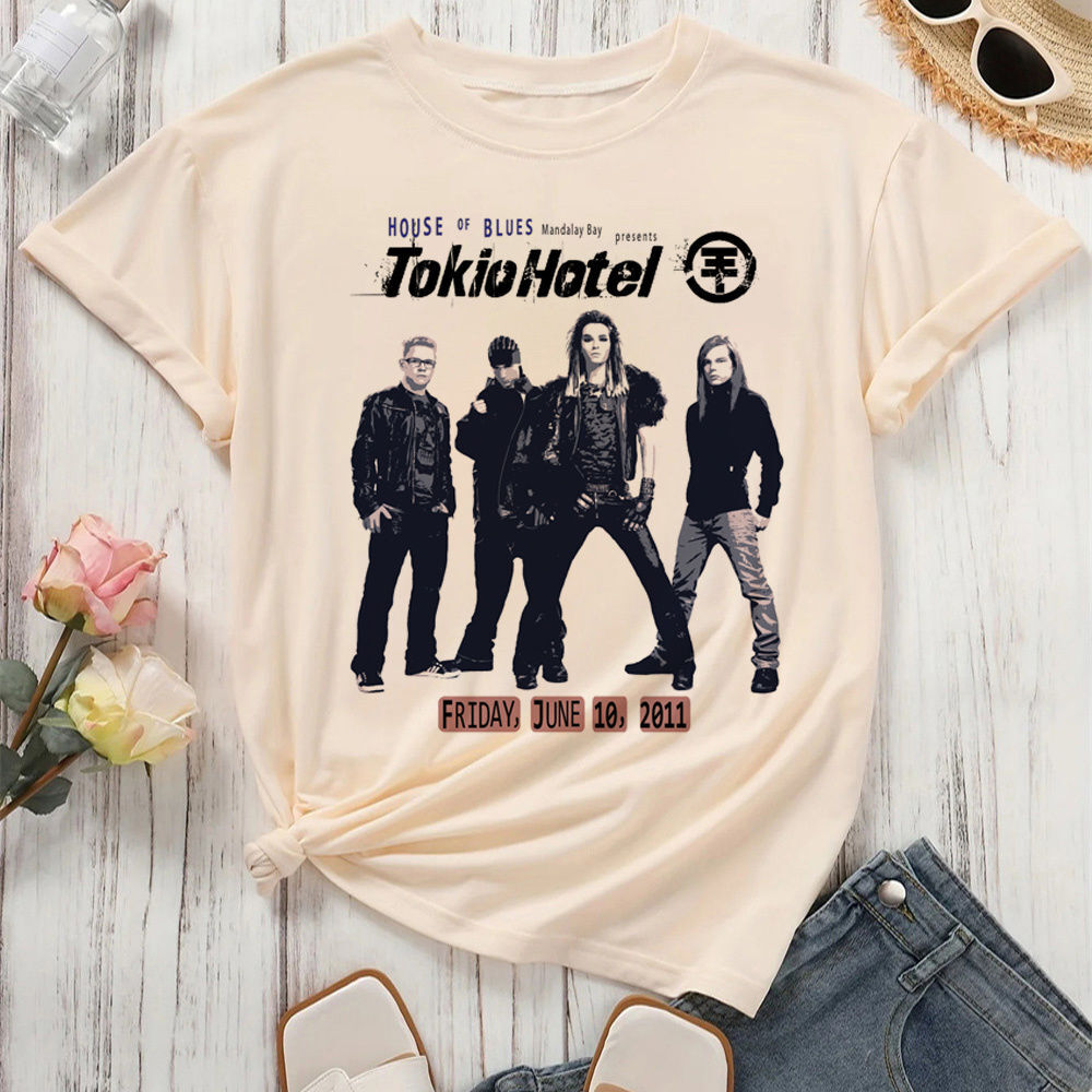 Tokio Hotel camiseta adolescen - Women'S Fashion From The 80S avaliação e preço