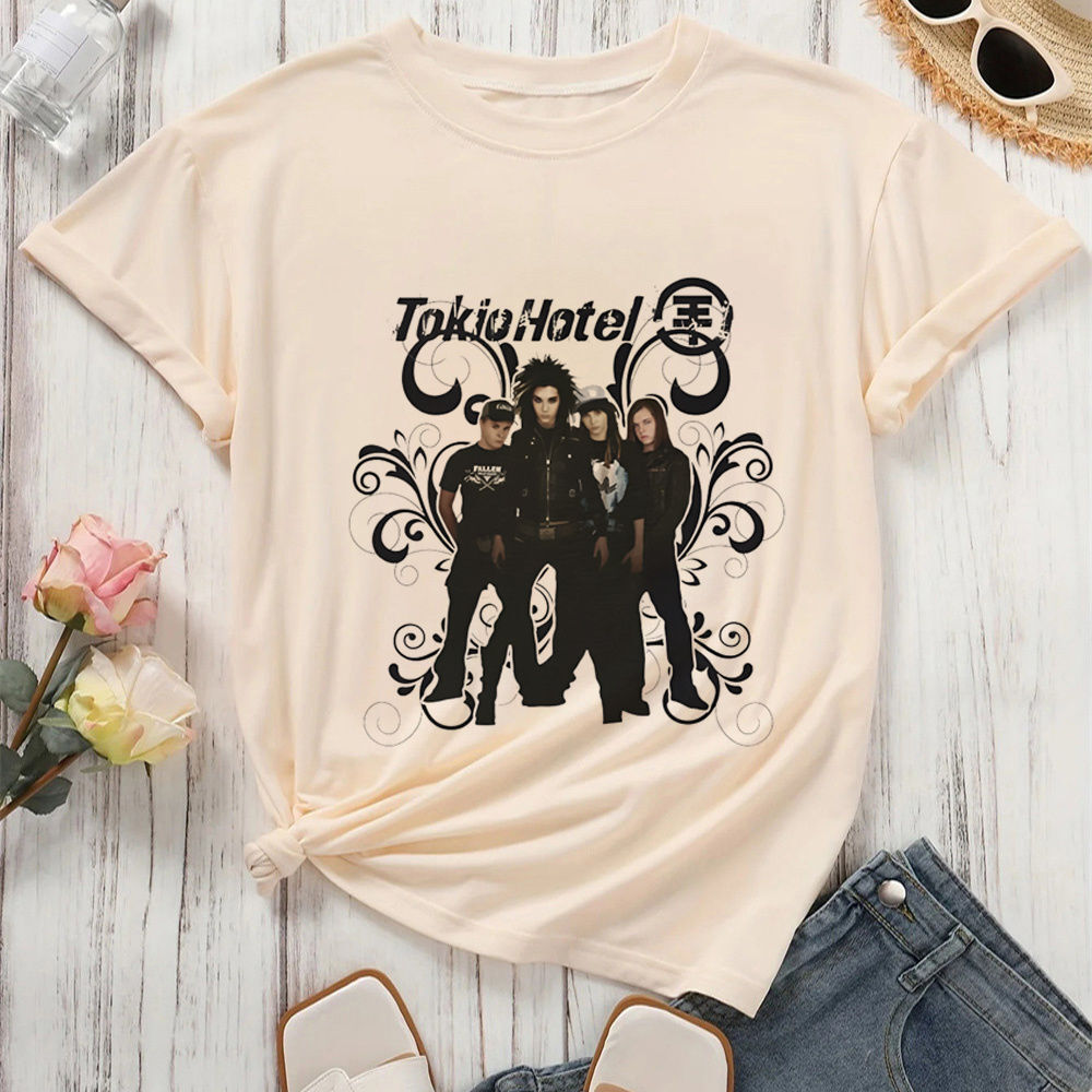 Tokio Hotel camiseta adolescen - Women'S Fashion From The 80S avaliação e preço